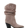 Myleea Slouchy Boot - Natural Suede