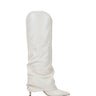 Nairine Foldover Dress Boot - White Leather