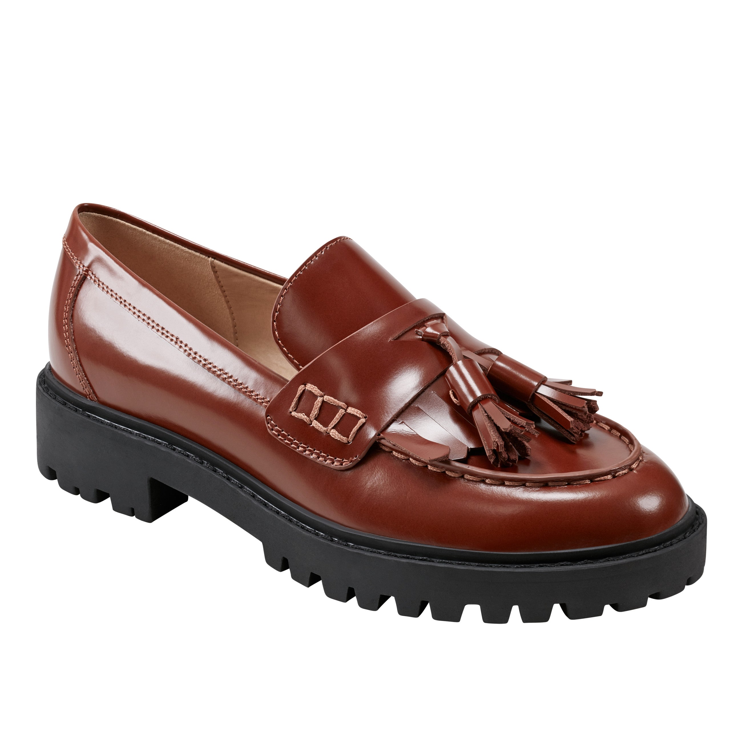 Ozzie Tassle Loafer - Brown Leather