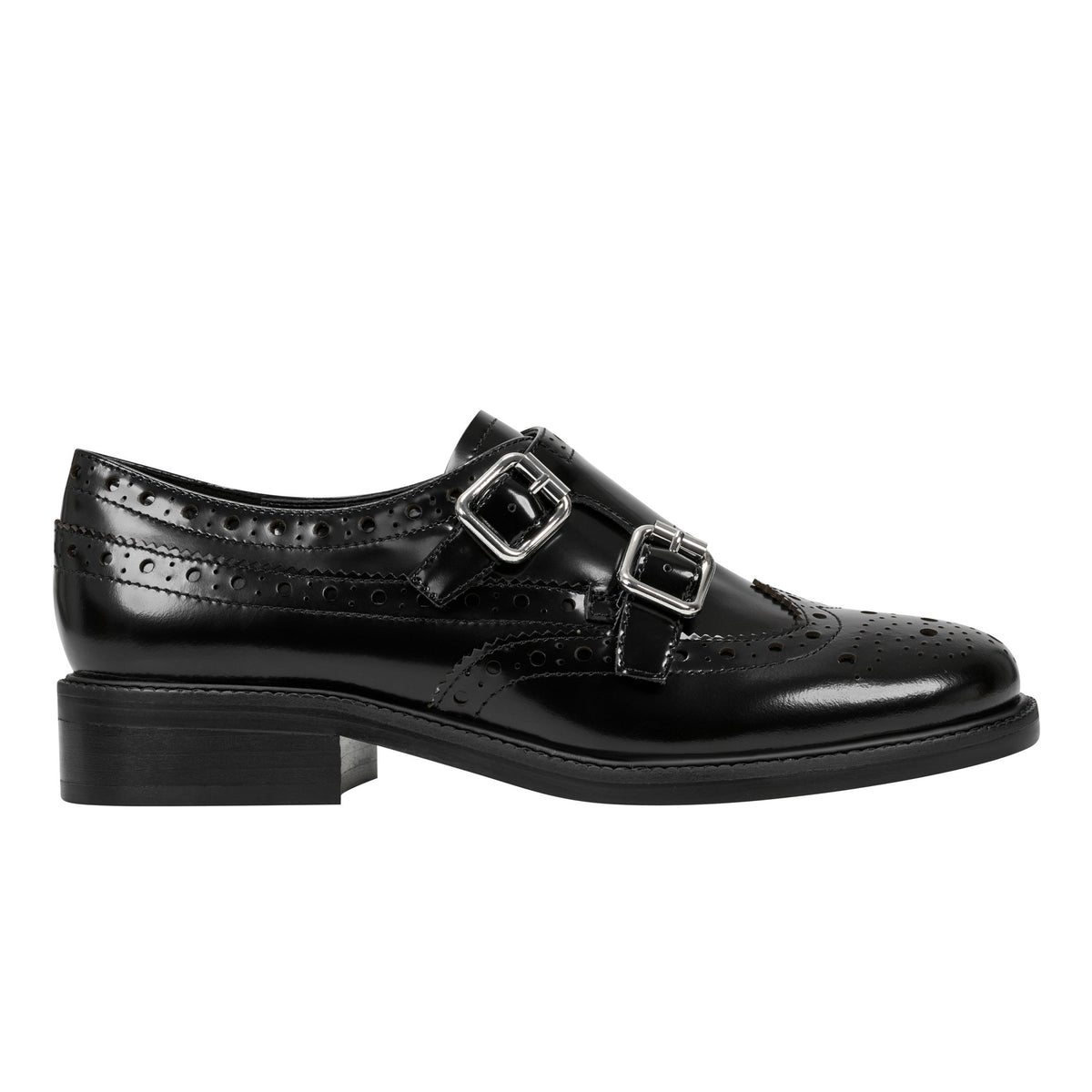 Parker Monkstrap Oxford - Black Leather