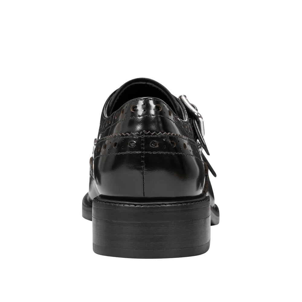 Parker Monkstrap Oxford - Black Leather