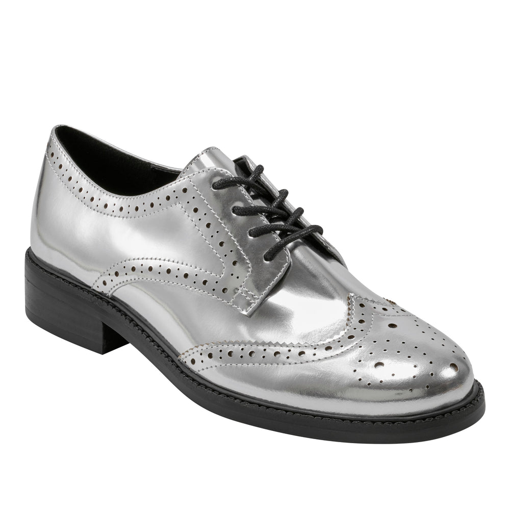 Perrie Lace-Up Oxford - Silver Leather