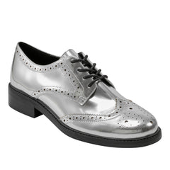 Perrie Lace-Up Oxford - Silver Leather