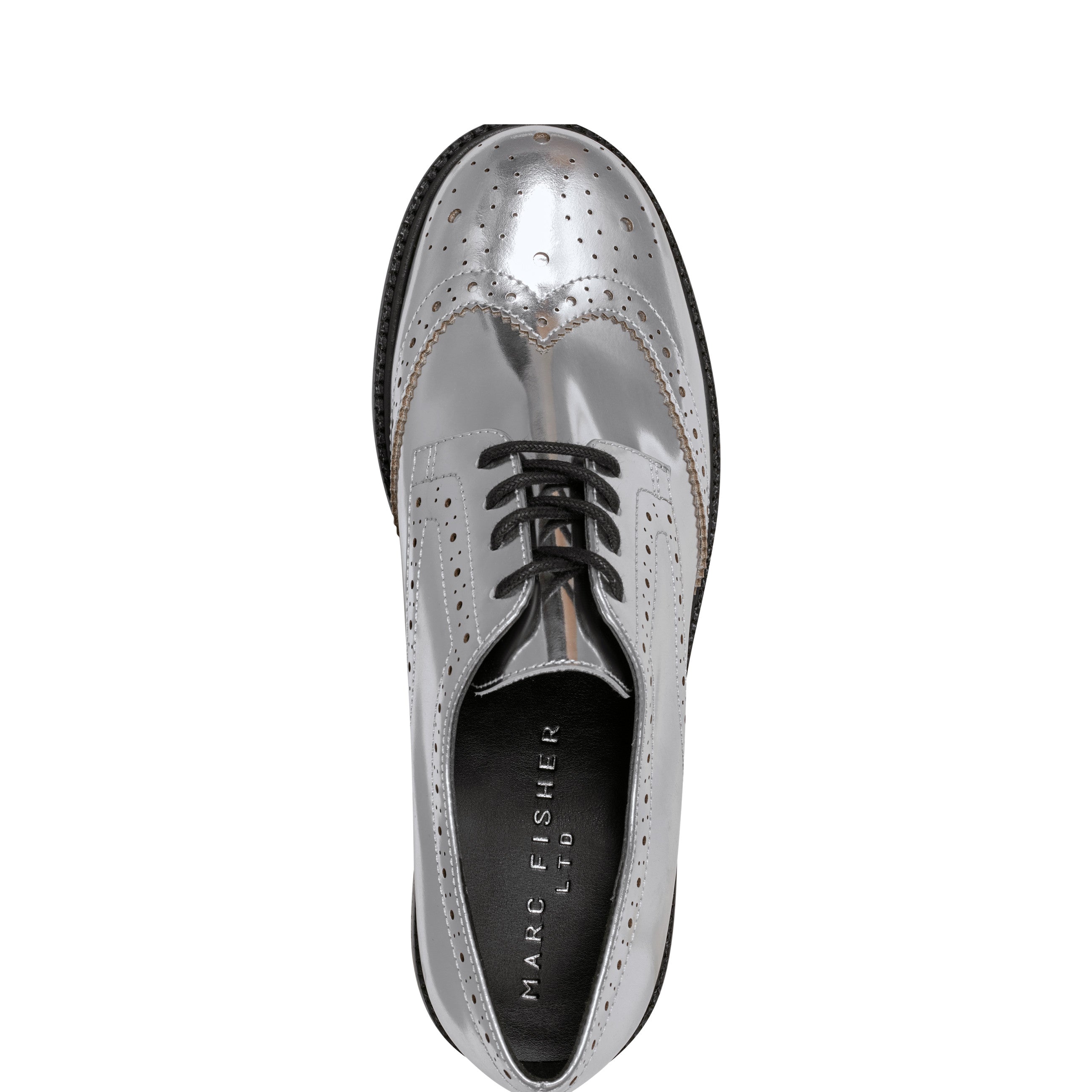 Perrie Lace-Up Oxford - Silver Leather