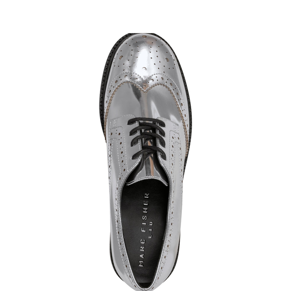 Perrie Lace-Up Oxford - Silver Leather
