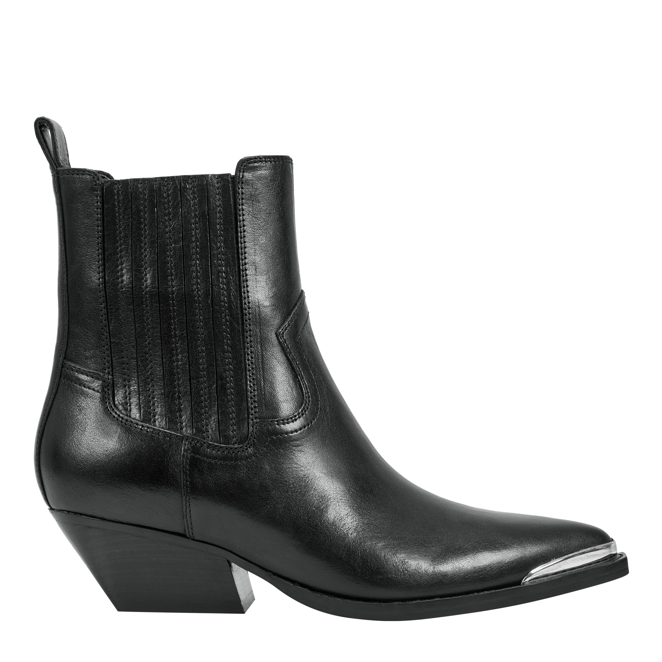 Pryce Western Bootie - Black Leather