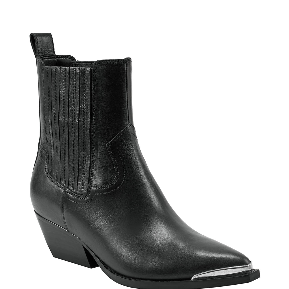 Pryce Western Bootie - Black Leather
