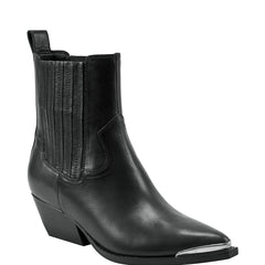 Pryce Western Bootie - Black Leather