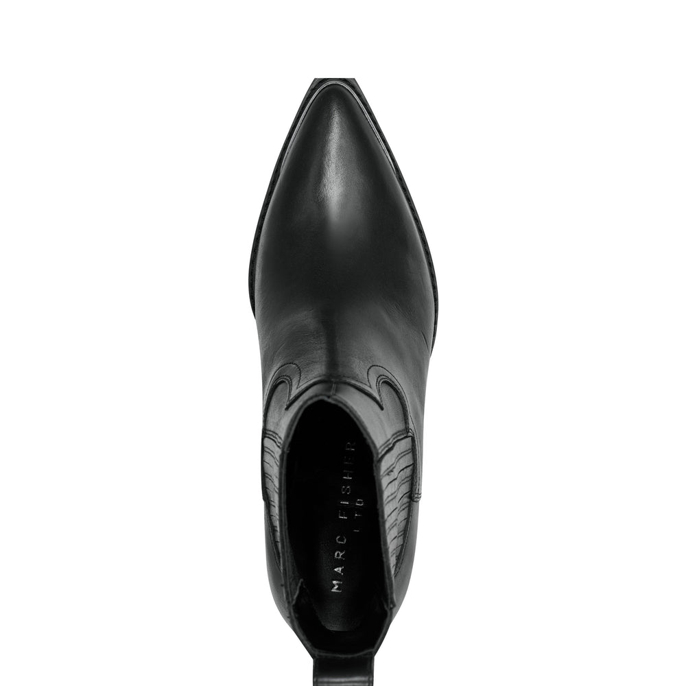 Pryce Western Bootie - Black Leather