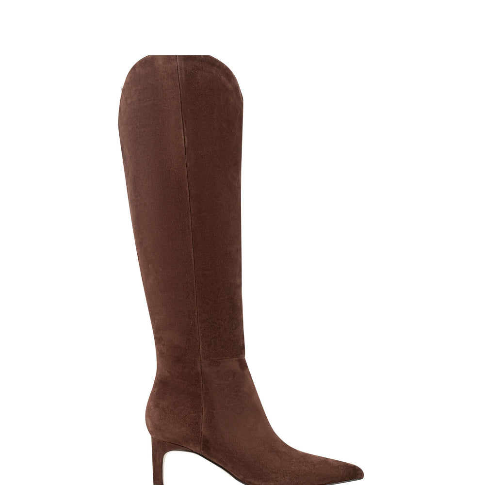 Quinnie Dress Boot - Dark Brown Suede