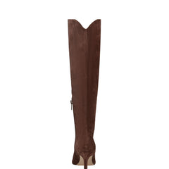 Quinnie Dress Boot - Dark Brown Suede