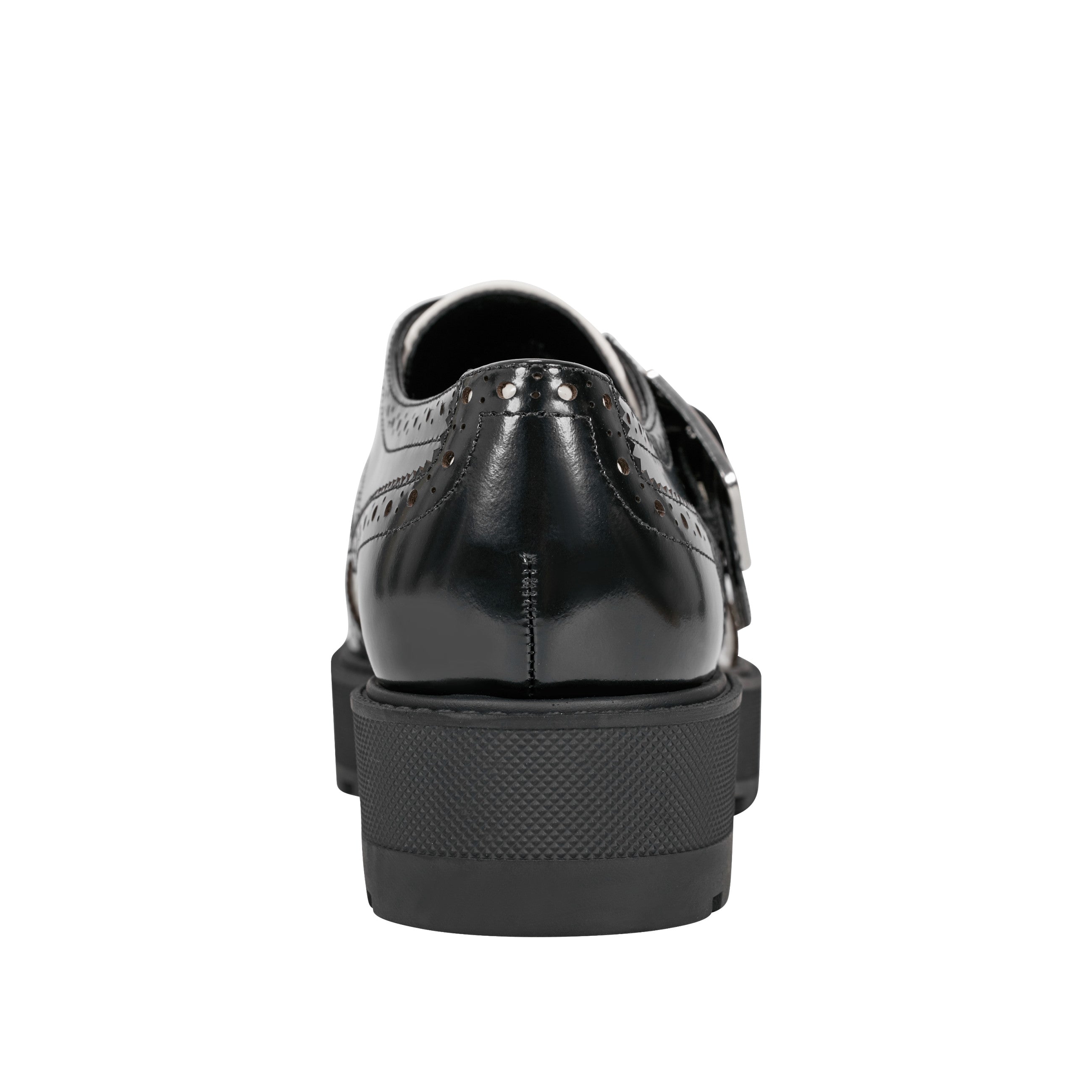 Remona Monk Strap Loafer - Black/Chic Cream Leather
