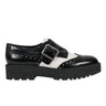 Remona Monk Strap Loafer - Black/Chic Cream Leather