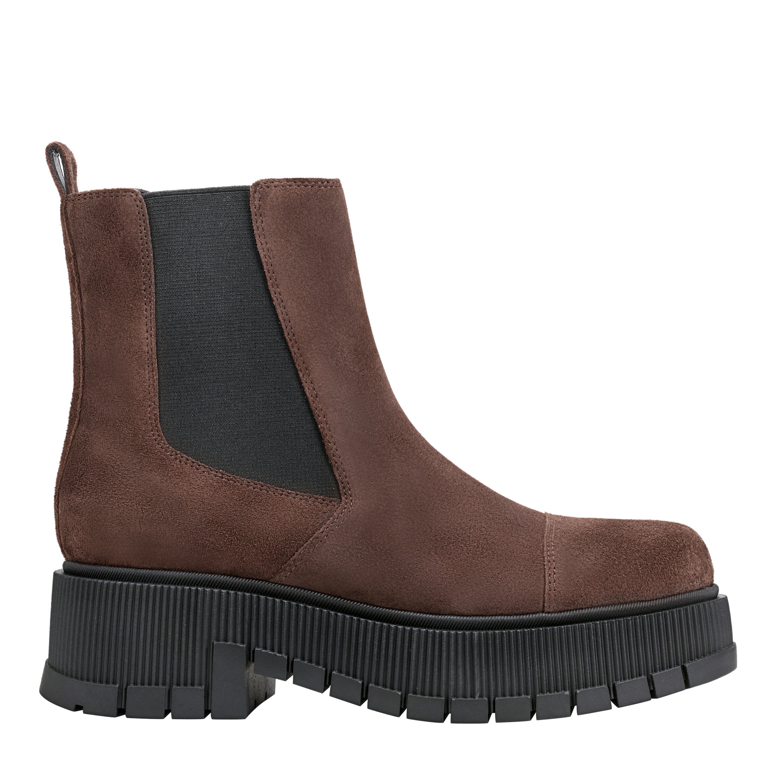 Bermida Lug Sole Bootie - Dark Brown Suede