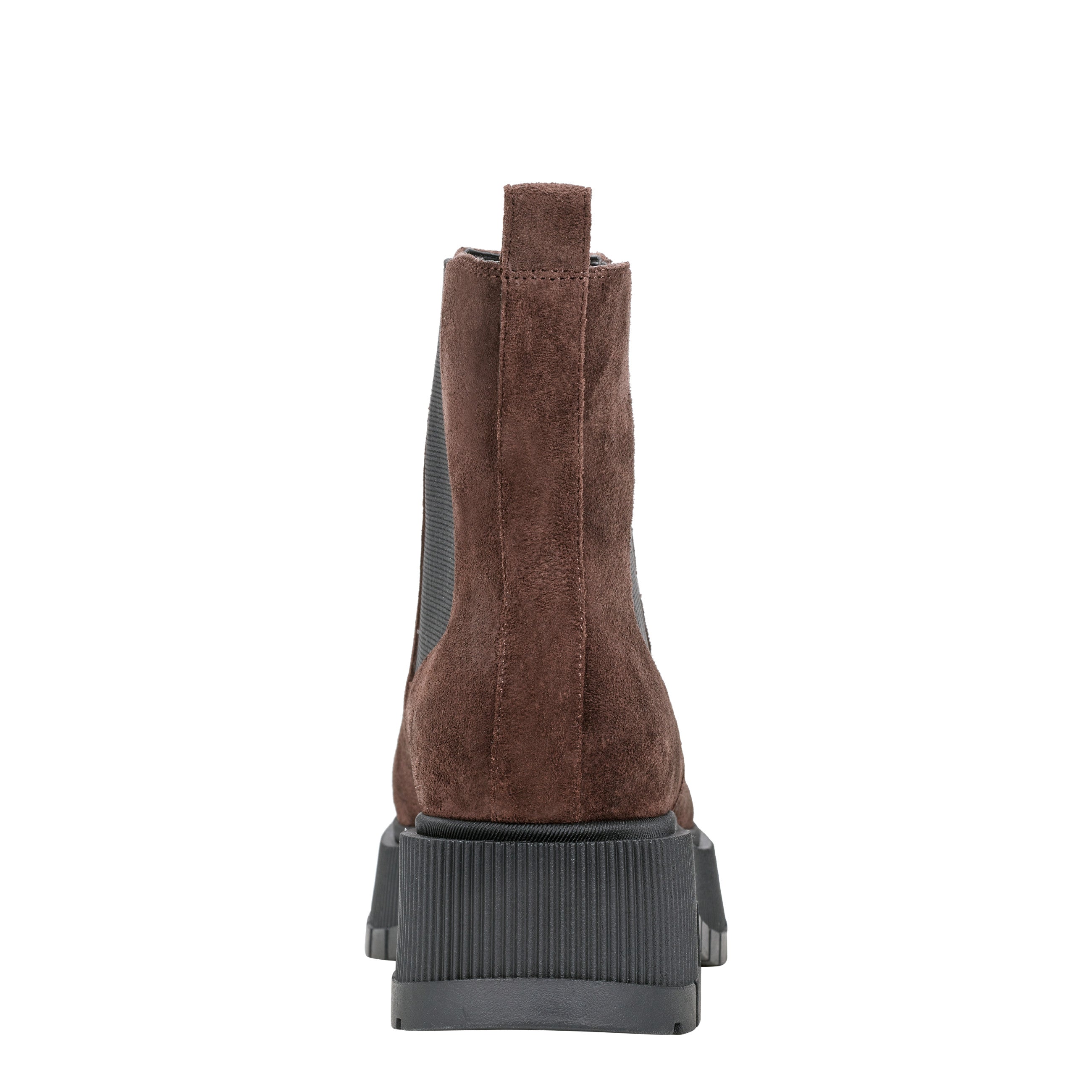 Bermida Lug Sole Bootie - Dark Brown Suede