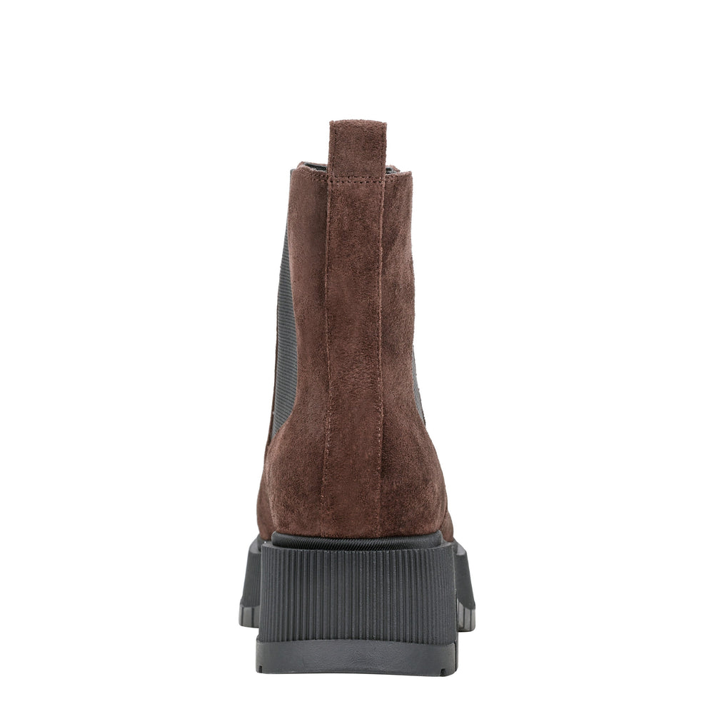 Bermida Lug Sole Bootie - Dark Brown Suede