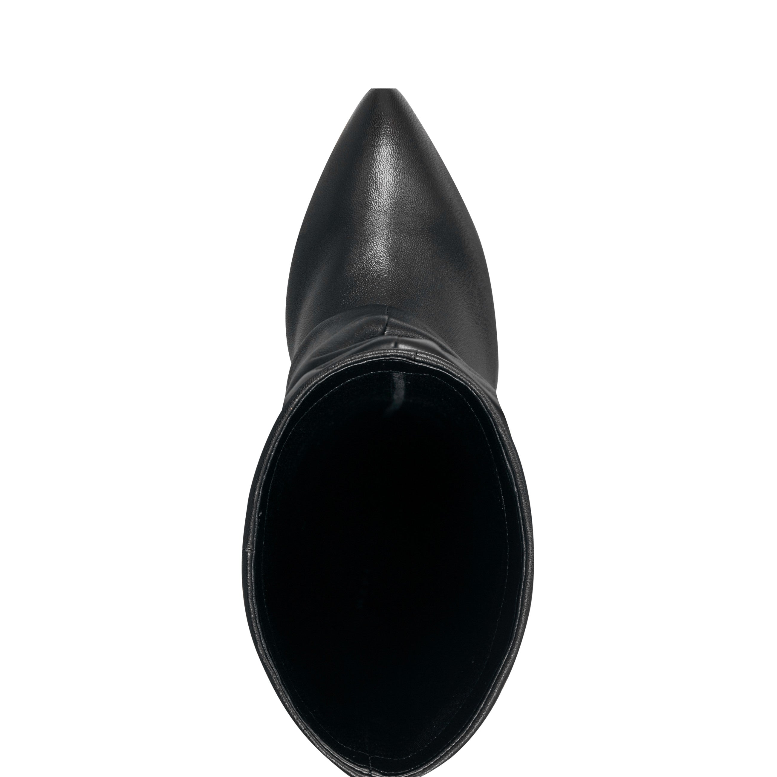 Lalita Foldover Dress Boot - Black Leather