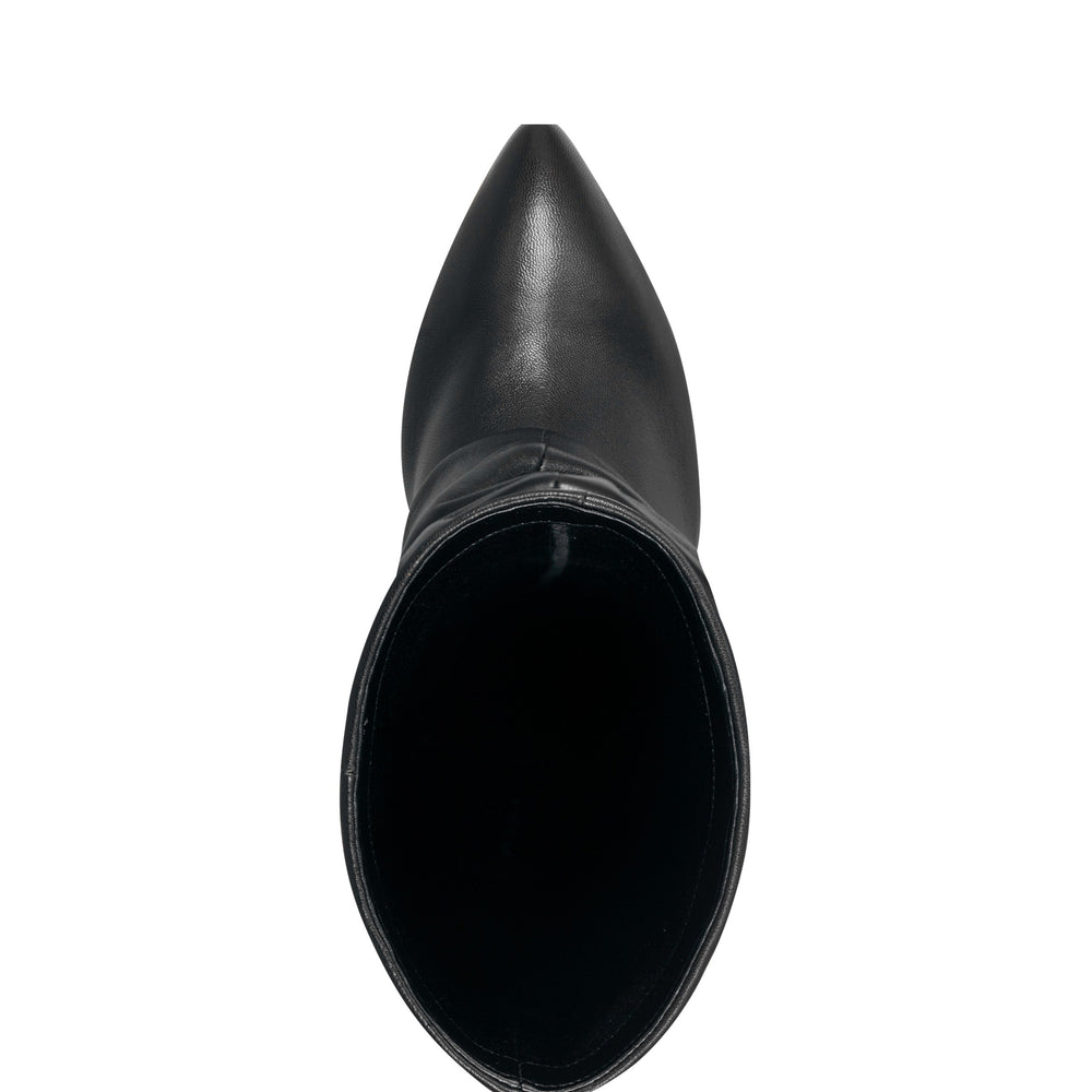 Lalita Foldover Dress Boot - Black Leather