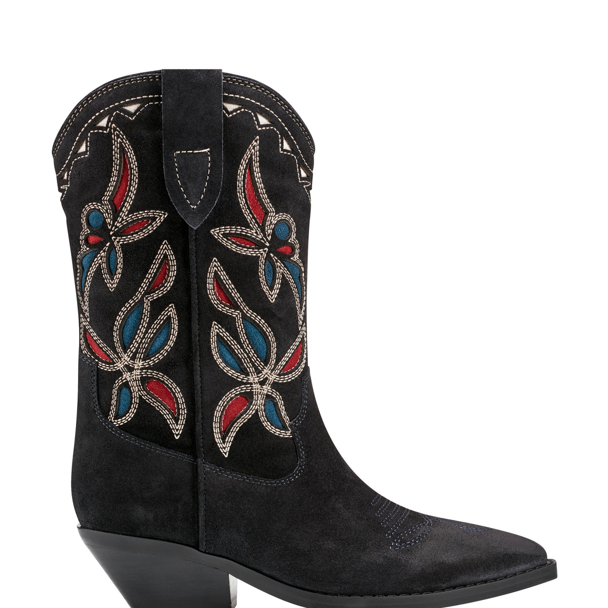 Trista Western Boot - Dark Blue Suede