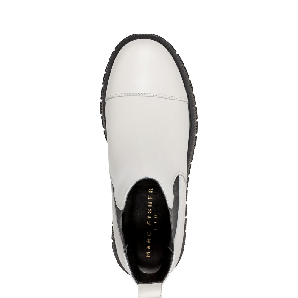Bermida Lug Sole Bootie - Chic Cream Leather