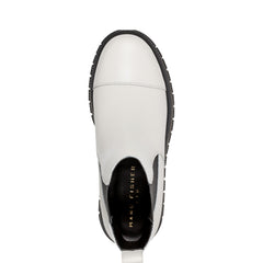 Bermida Lug Sole Bootie - Chic Cream Leather