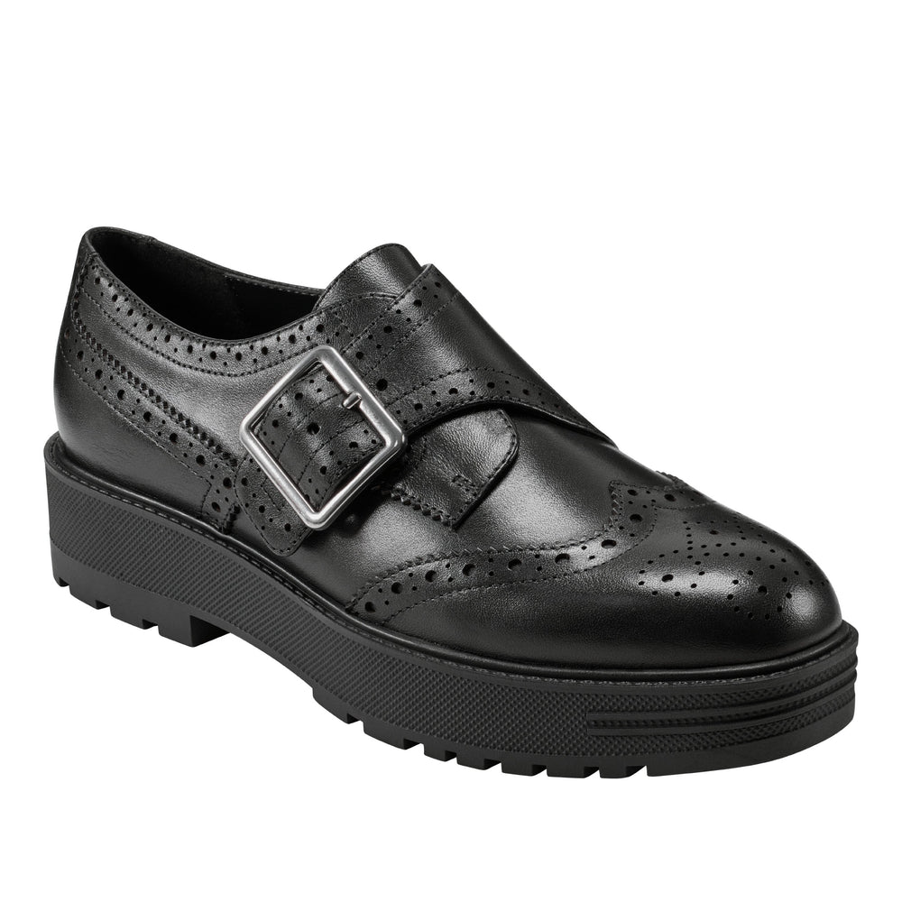 Remona Monk Strap Loafer - Black Leather