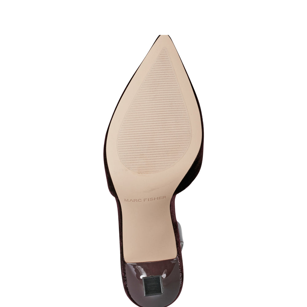 Hadya Slingback Pump - Dark Red Velvet