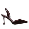 Hadya Slingback Pump - Dark Red Velvet
