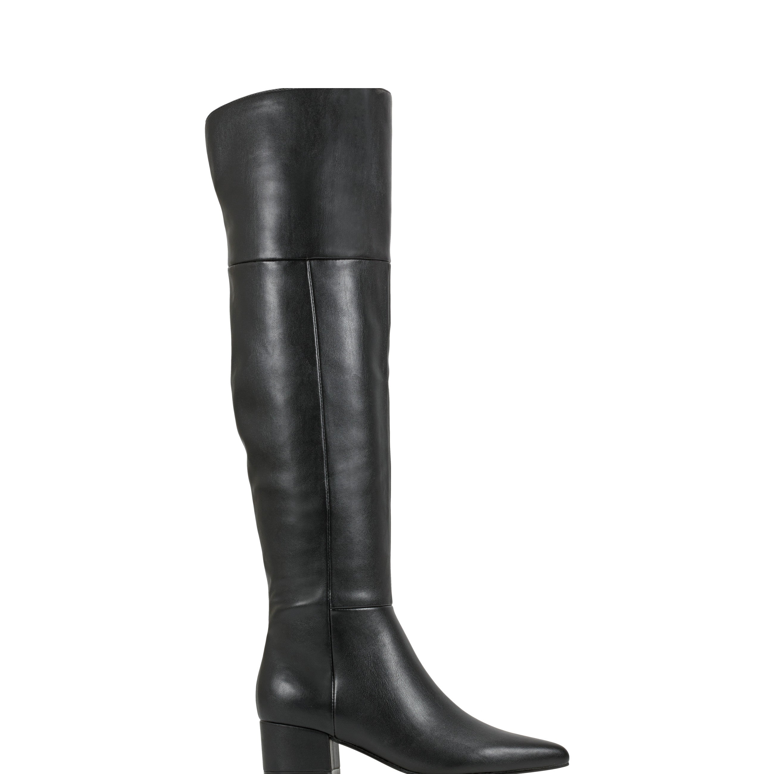 Lottie Over The Knee Boot - Smooth Black