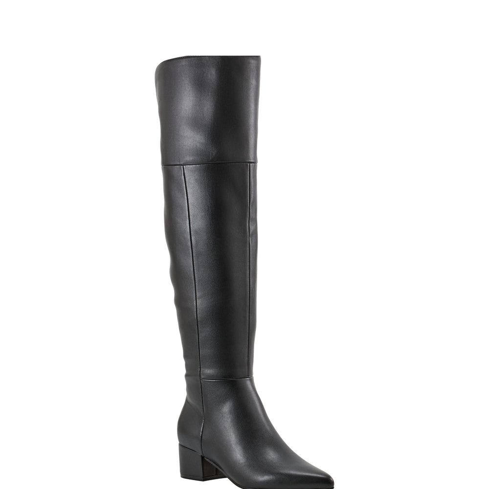 Lottie Over The Knee Boot - Smooth Black