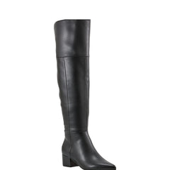 Lottie Over The Knee Boot - Smooth Black