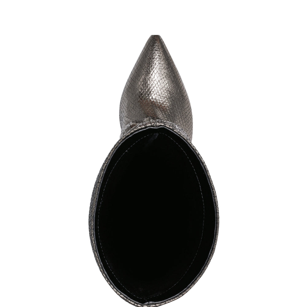 Paityn Scrunch Dress Boot - Pewter Leather