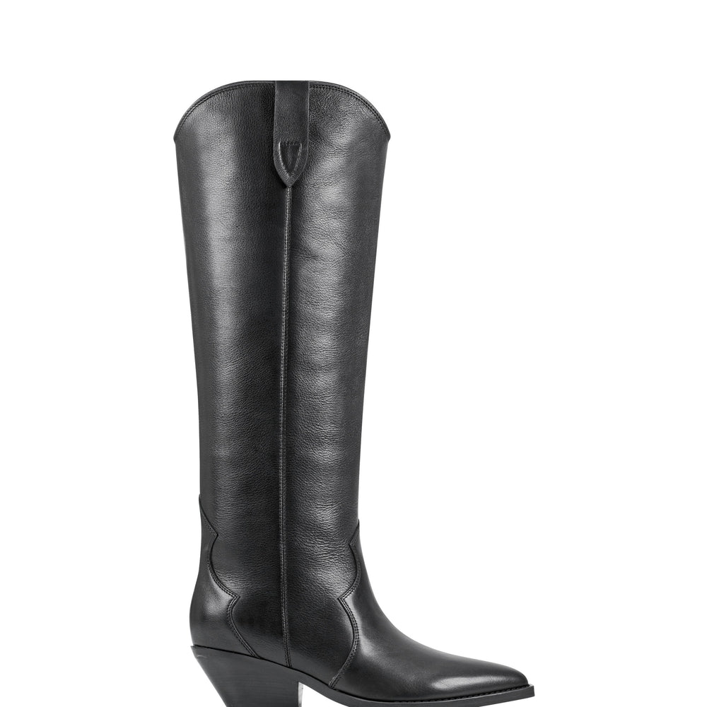 Ander Western Boot - Black Leather