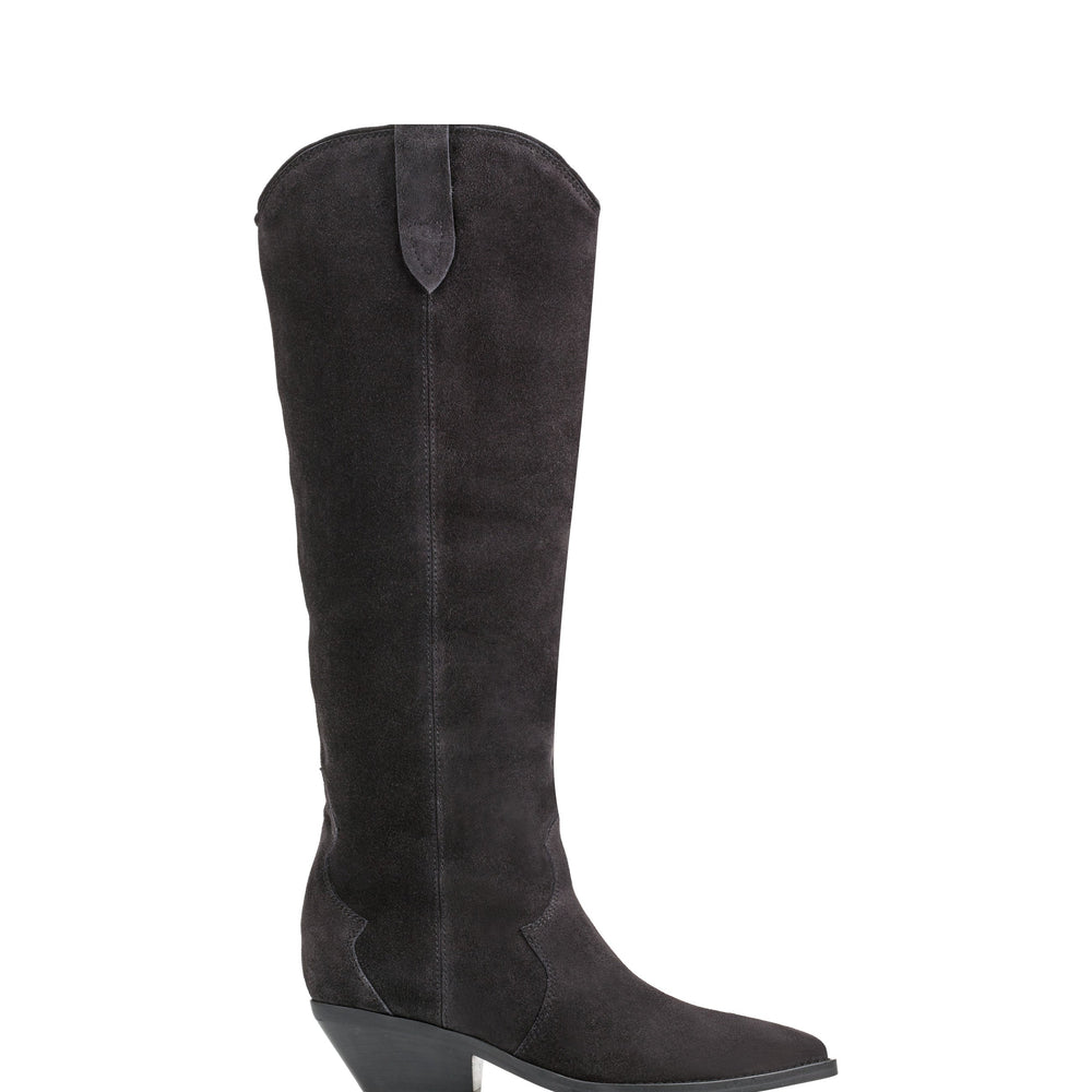Ander Western Boot - Dark Blue Suede