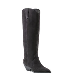 Ander Western Boot - Dark Blue Suede