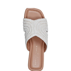 Narda Flat Sandal - White