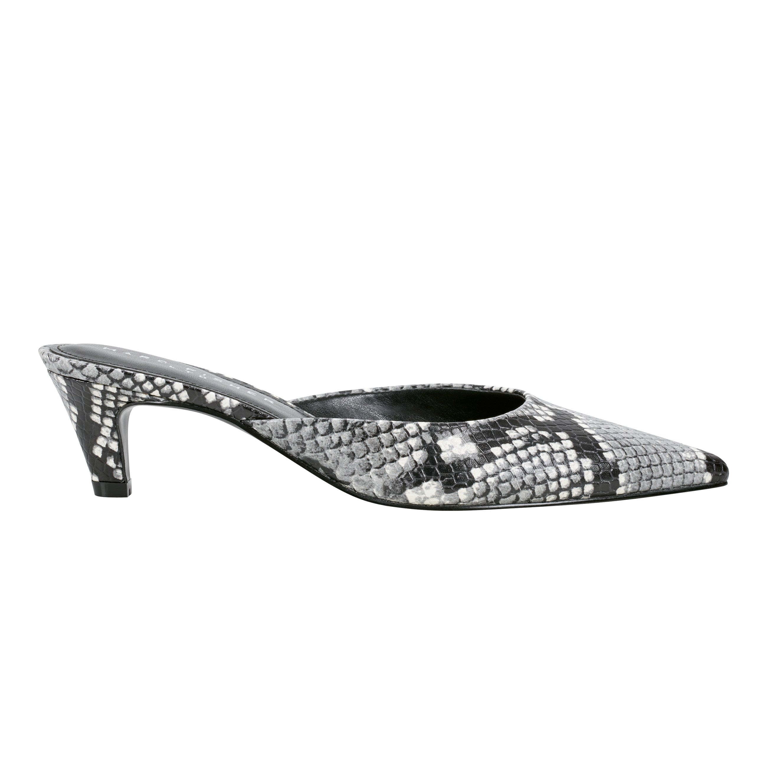 Rosa Heeled Mule - Snake Print