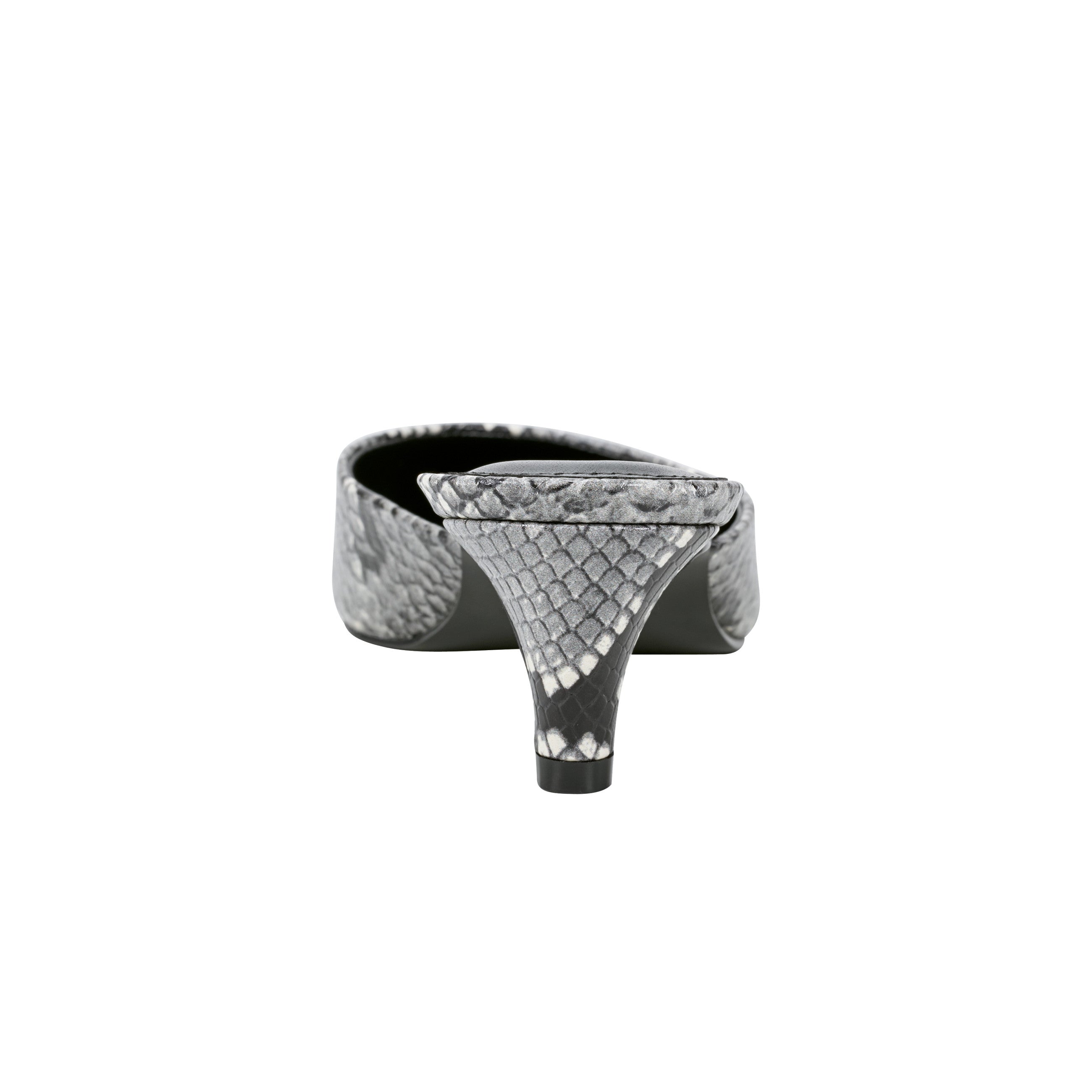 Rosa Heeled Mule - Snake Print