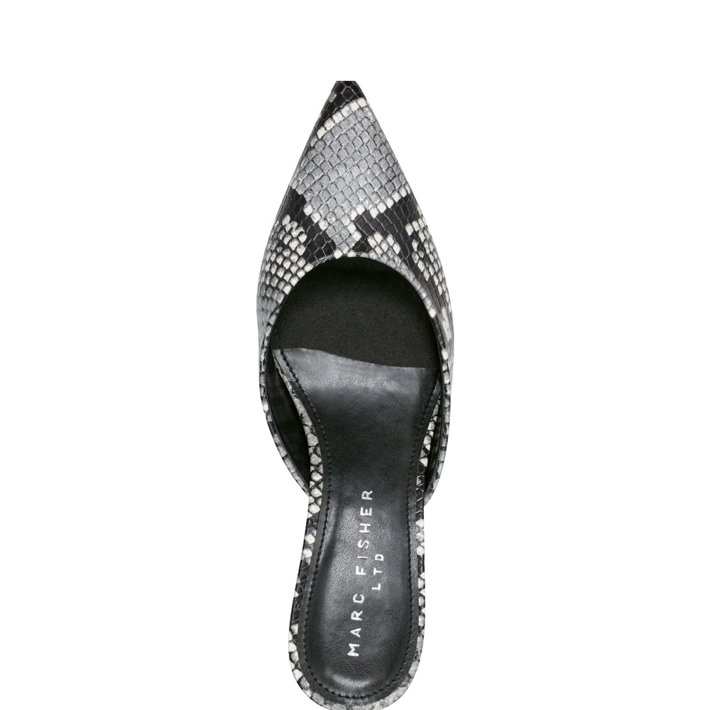 Rosa Heeled Mule - Snake Print