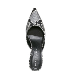 Rosa Heeled Mule - Snake Print
