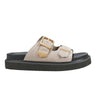 Amirra Buckle Slide Sandal - Taupe Suede