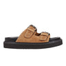 Agusta Studded Slide Sandal - Light Natural Suede