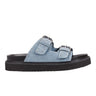 Agusta Studded Slide Sandal - Medium Blue Suede