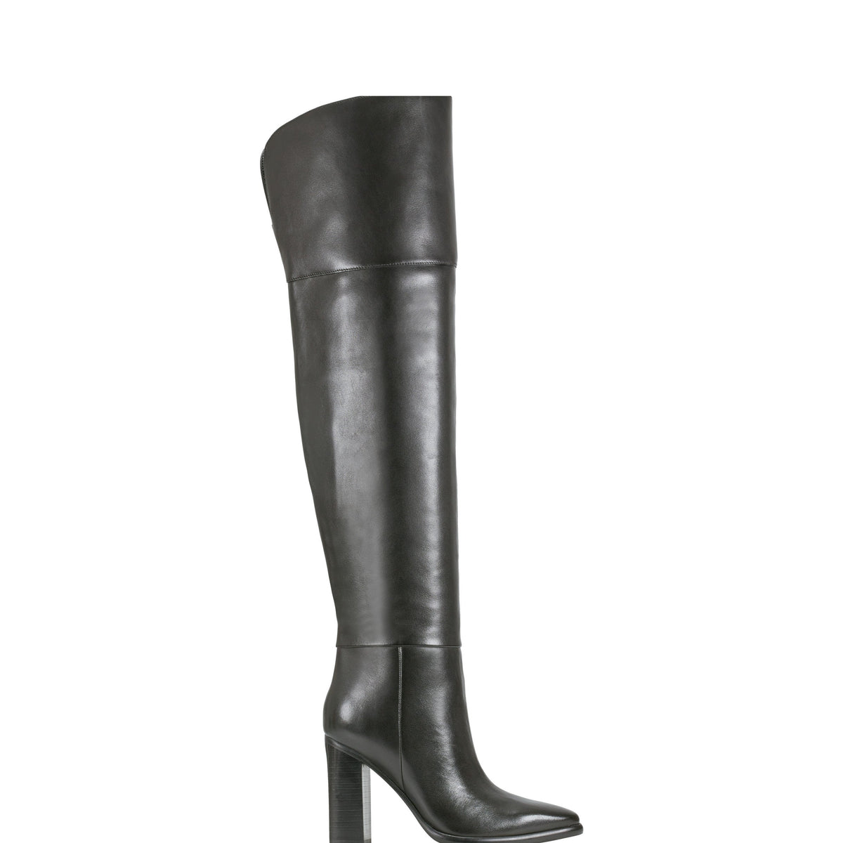 Lasli Over the Knee Boot - Black Leather