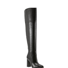 Lasli Over the Knee Boot - Black Leather