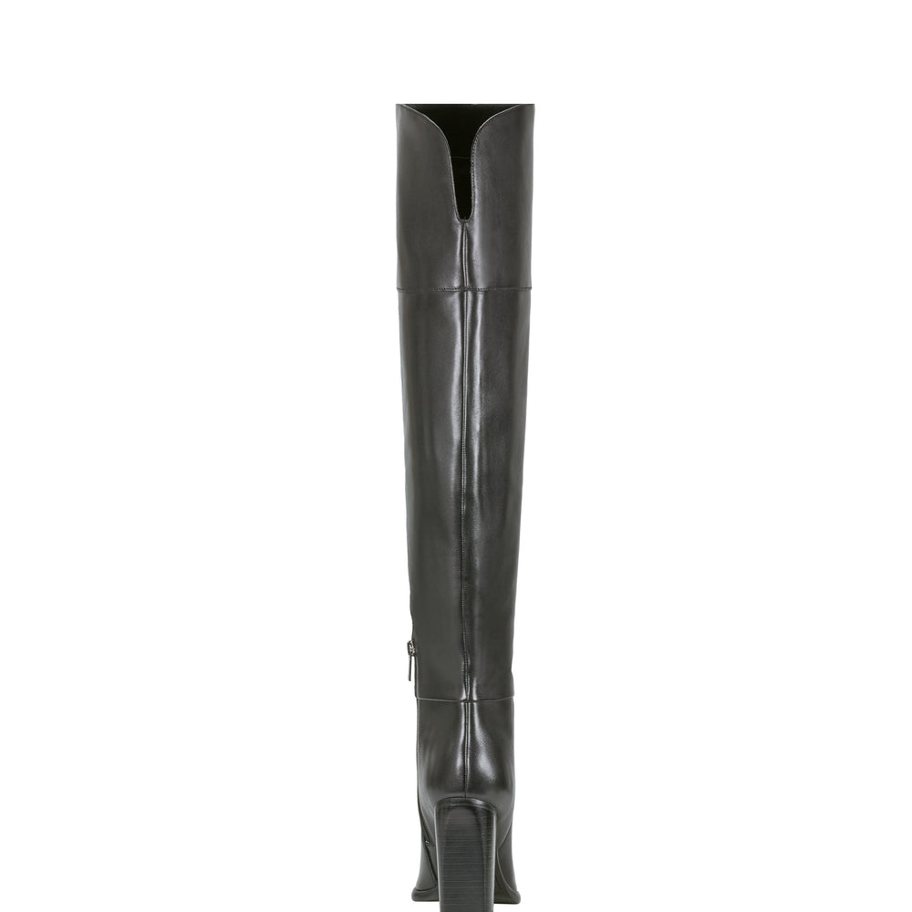 Lasli Over the Knee Boot - Black Leather
