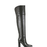 Lasli Over the Knee Boot - Black Leather