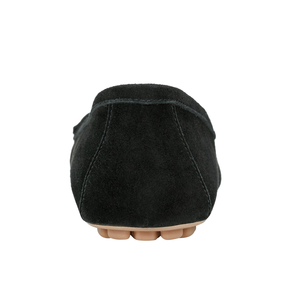 Layney Casual Tassle Loafer - Black Suede