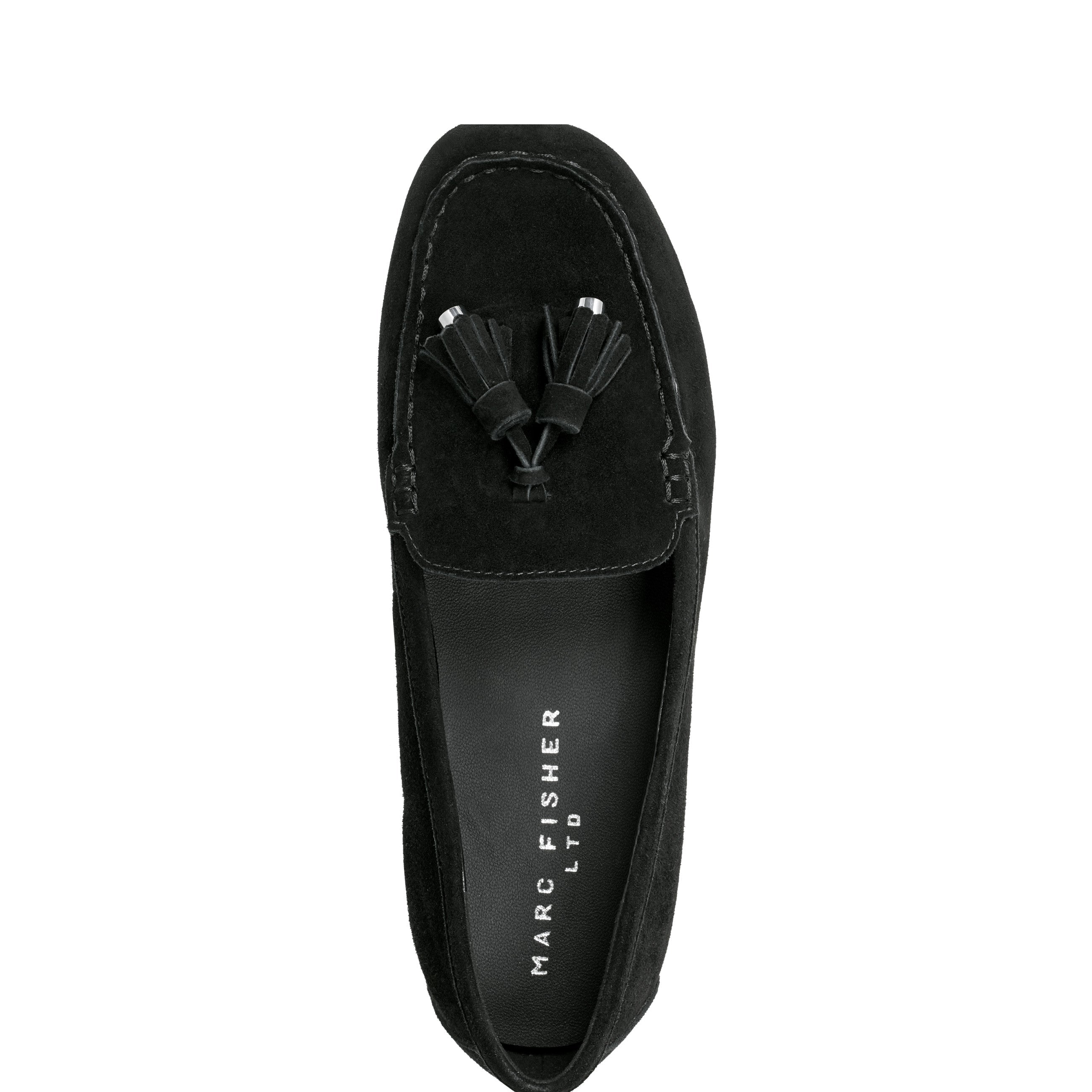Layney Casual Tassle Loafer - Black Suede