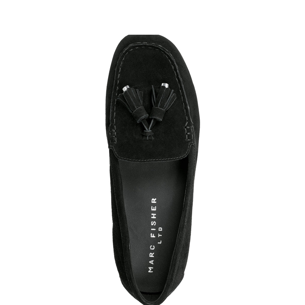 Layney Casual Tassle Loafer - Black Suede